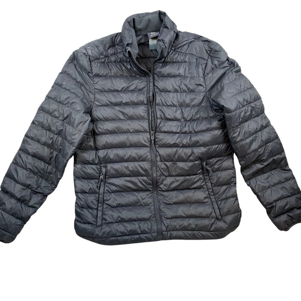 Champion Men's Down Puffer Jacket Size S Black Down & Feather